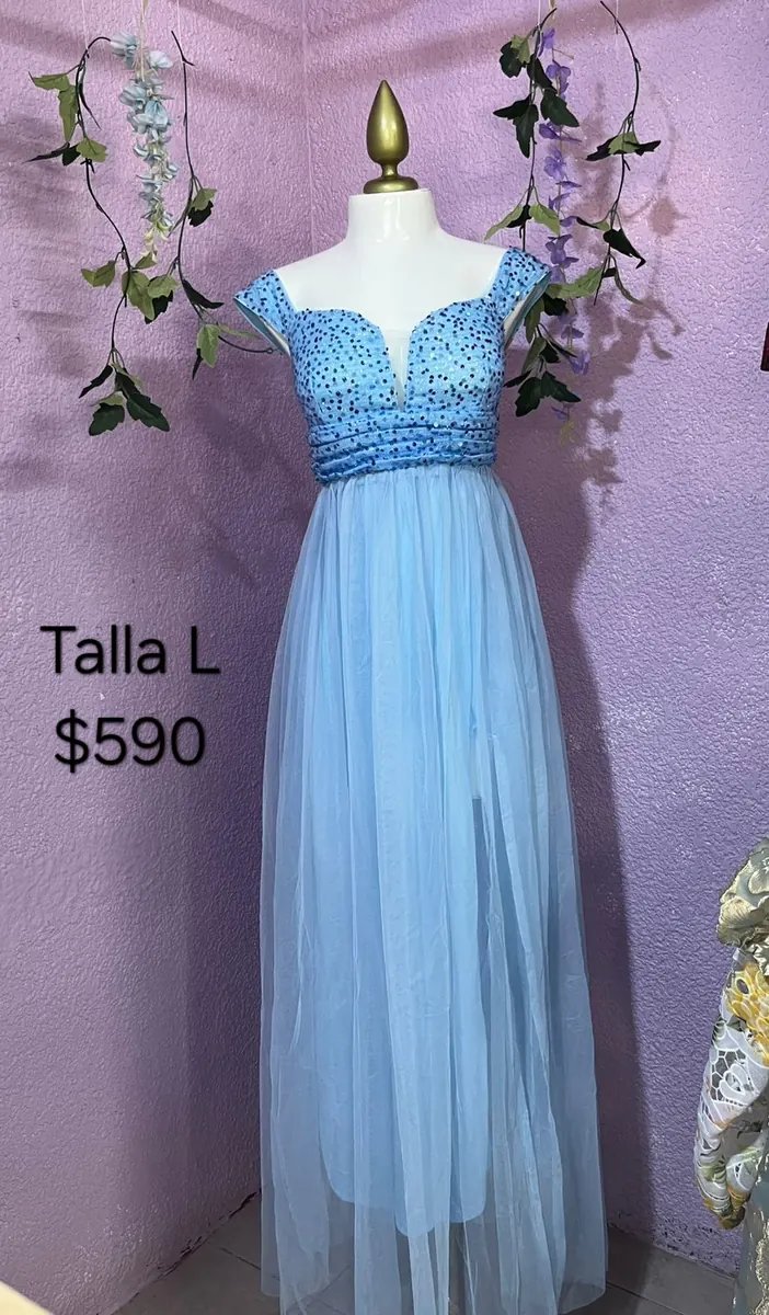 Vestido azul tul